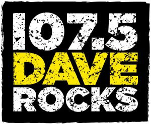 107.5 Dave Rocks Logo